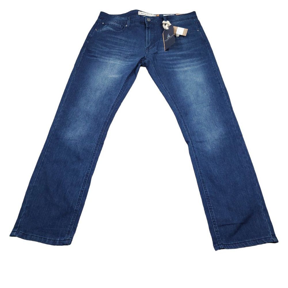 Tailor Vintage Canaan Slim Fit Stretch Jeans Men's Size 36 x 32 Blue Aero